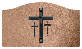 DASHELL-517-BK-SH-BZ Black 3 Crosses Shimmer Bronze Background